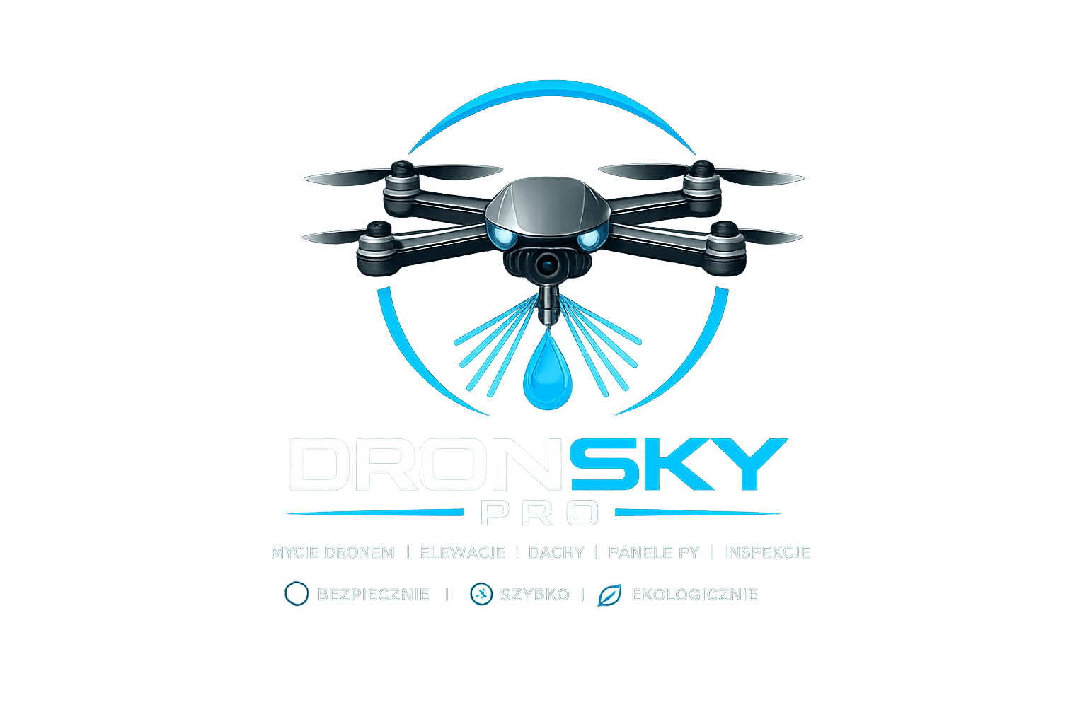 DRONSKY PRO — mycie dronem elewacji, dachów i paneli PV